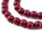 TheBeadChest 10mm Natural Round Wood Beads, Wooden Beads Loose Wood Spacer Beads for DIY Jewelry Making, 4 Sizes (8mm, 10mm, 12mm, 20mm) - Red